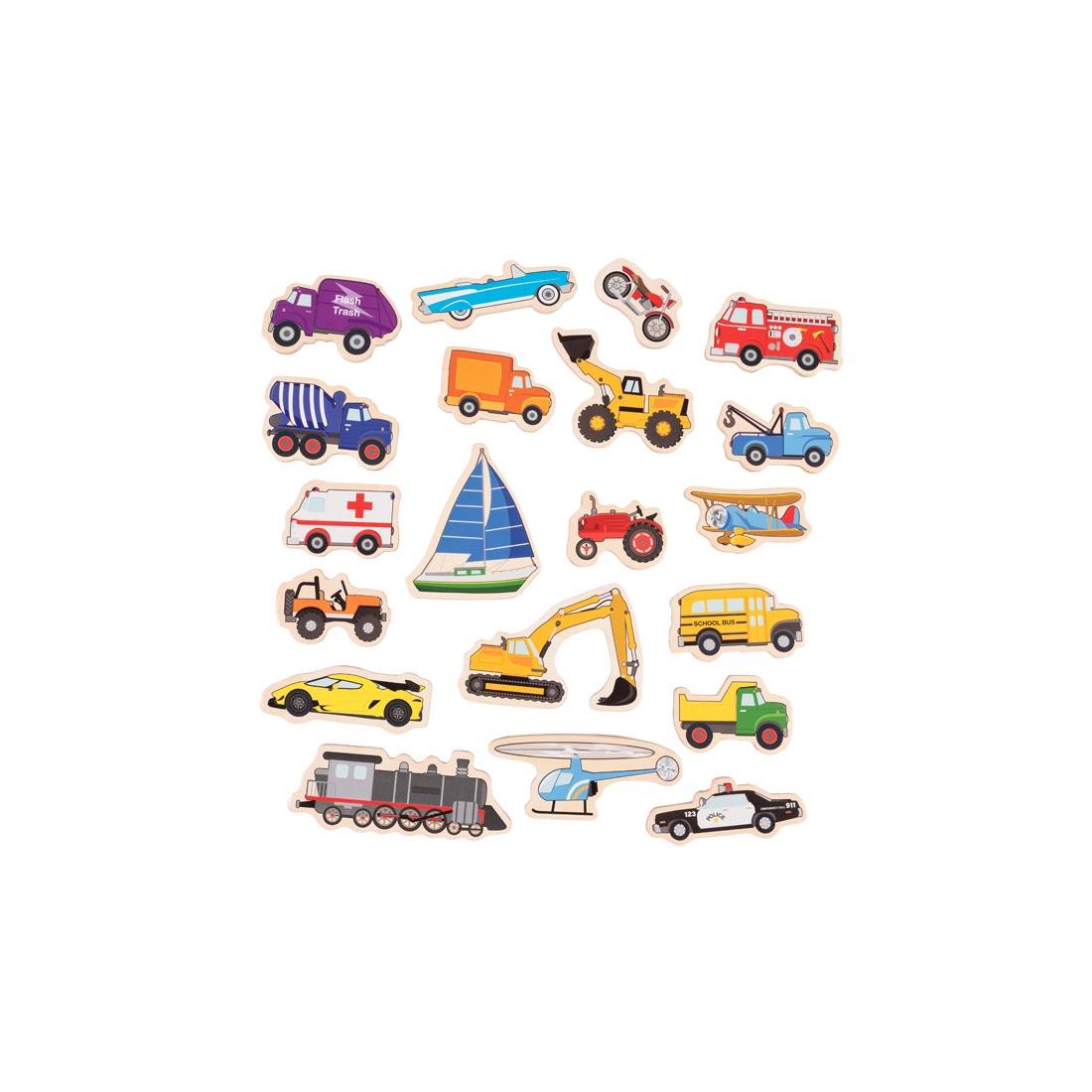 Transport Wooden Magnets