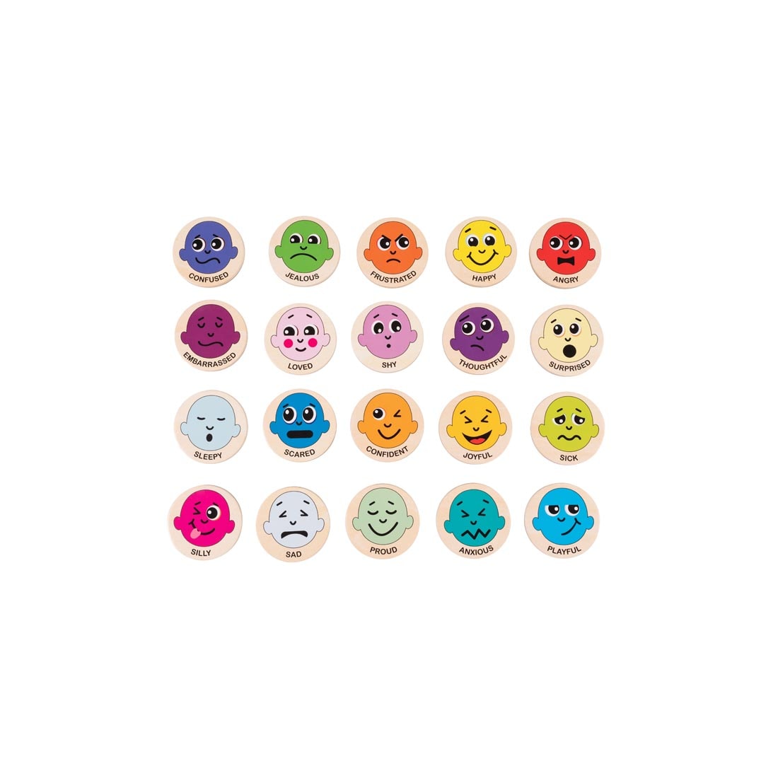 Emotions Wooden Magnets