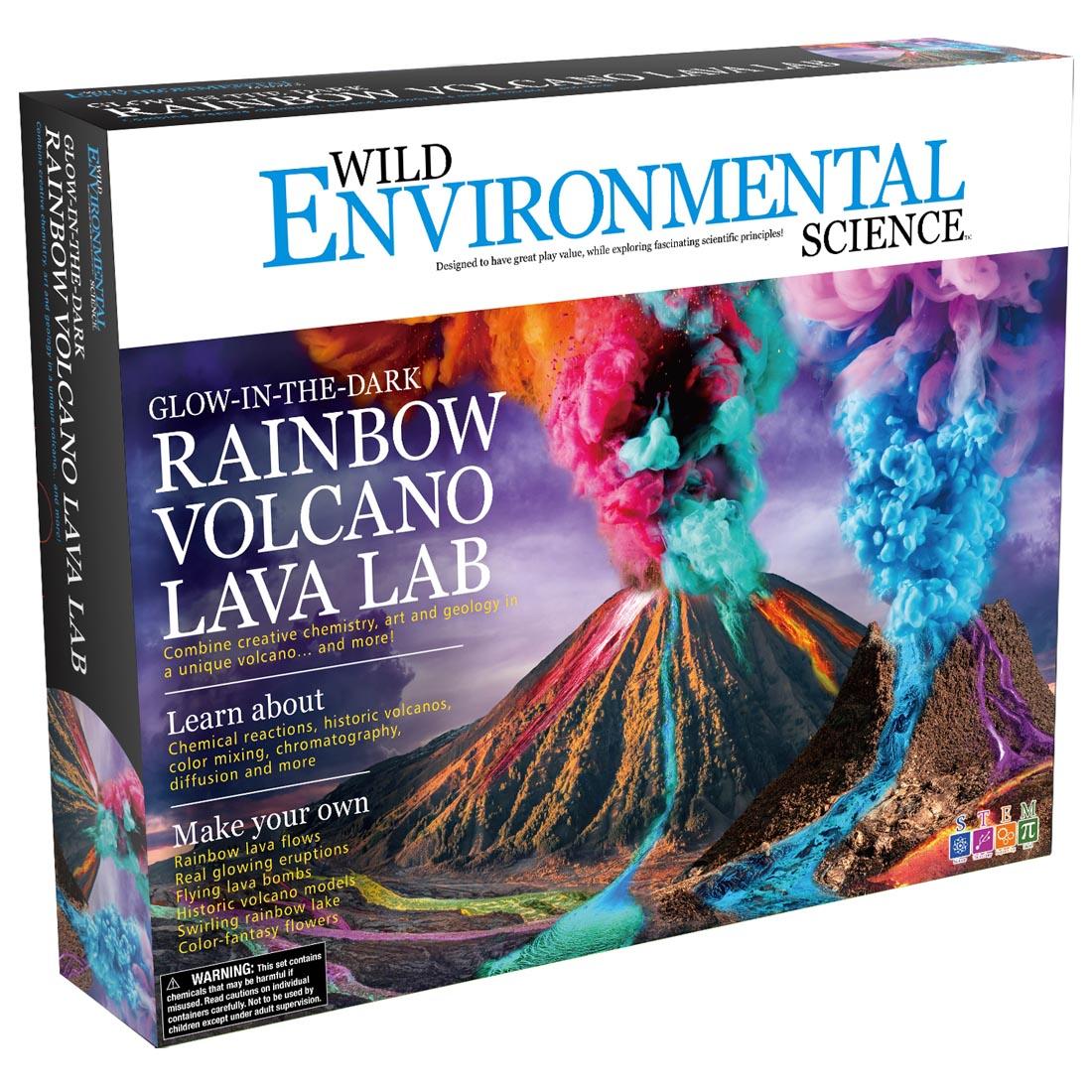 front of package for the Rainbow Volcano Lava Lab by Wild Environmental Science