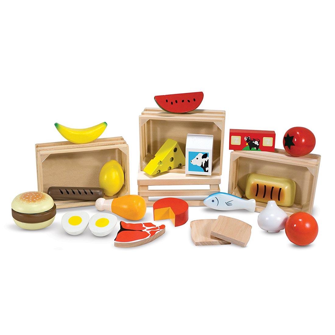 Wooden Pretend Play Food Groups Set