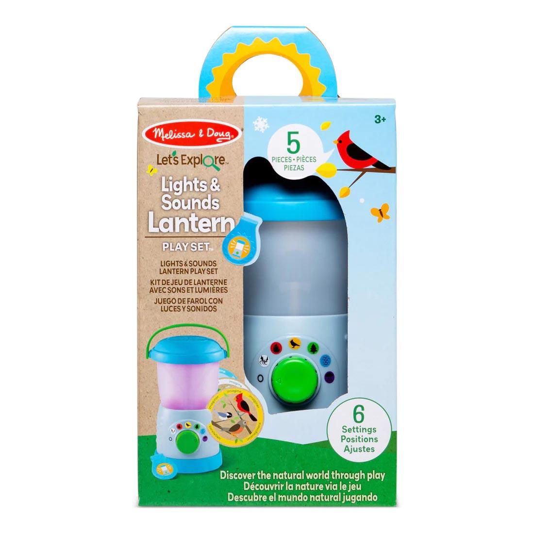 Let's Explore Light & Sound Lantern Play Set By Melissa & Doug in package