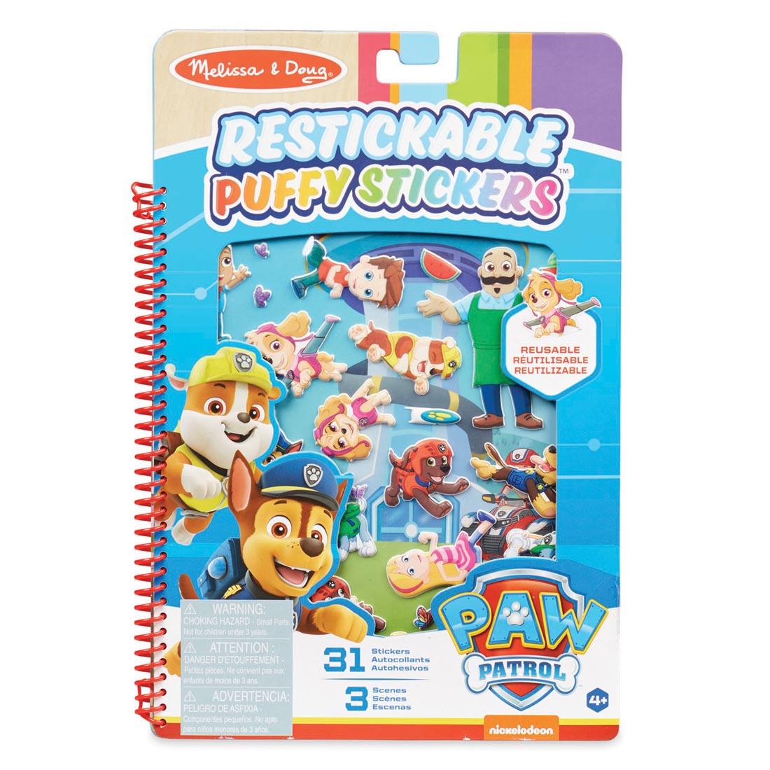 Paw Patrol Adventure Bay Restickable Puffy Stickers Pad By Melissa & Doug