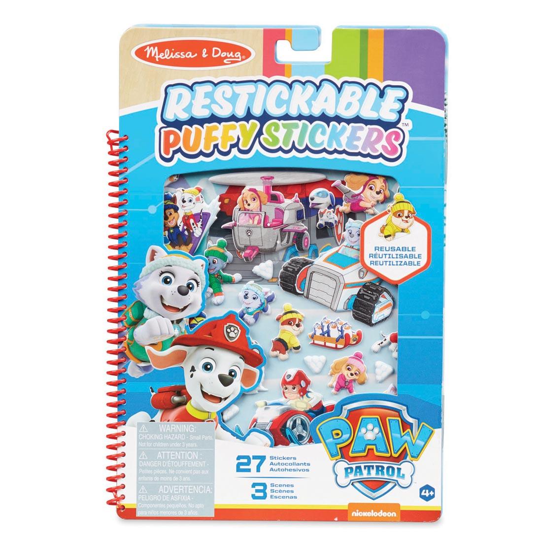 Paw Patrol Jake's Mountain Restickable Puffy Stickers Pad By Melissa & Doug