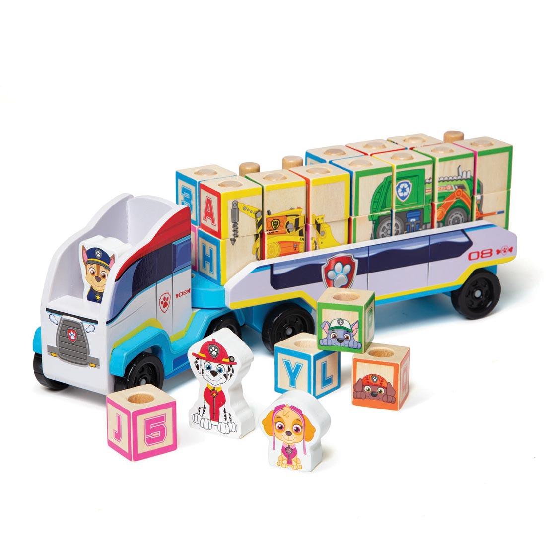 Paw Patrol Wooden ABC Block Truck By Melissa & Doug
