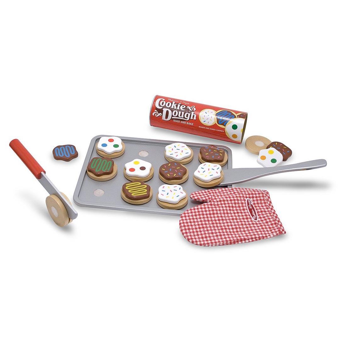 Wooden Slice and Bake Cookie Set