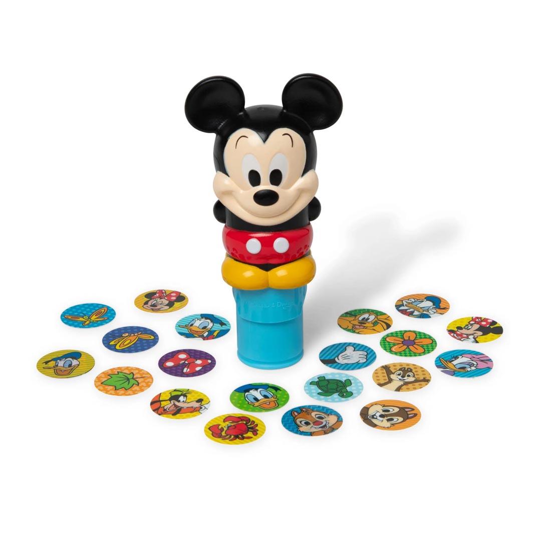 stamper and some stickers from the Mickey Mouse Sticker Wow! Set By Melissa & Doug