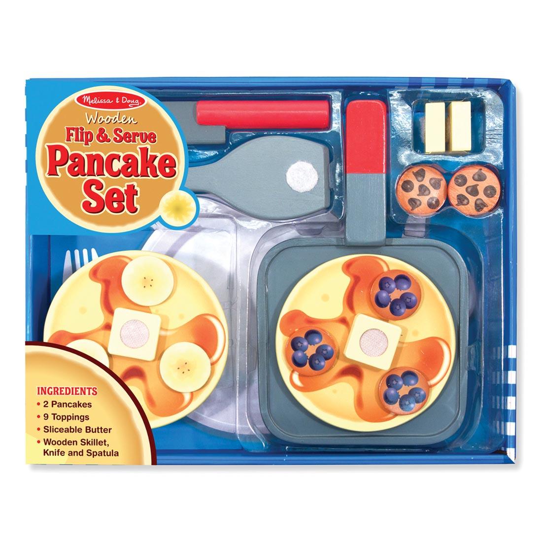 Wooden Flip & Serve Pancake Set