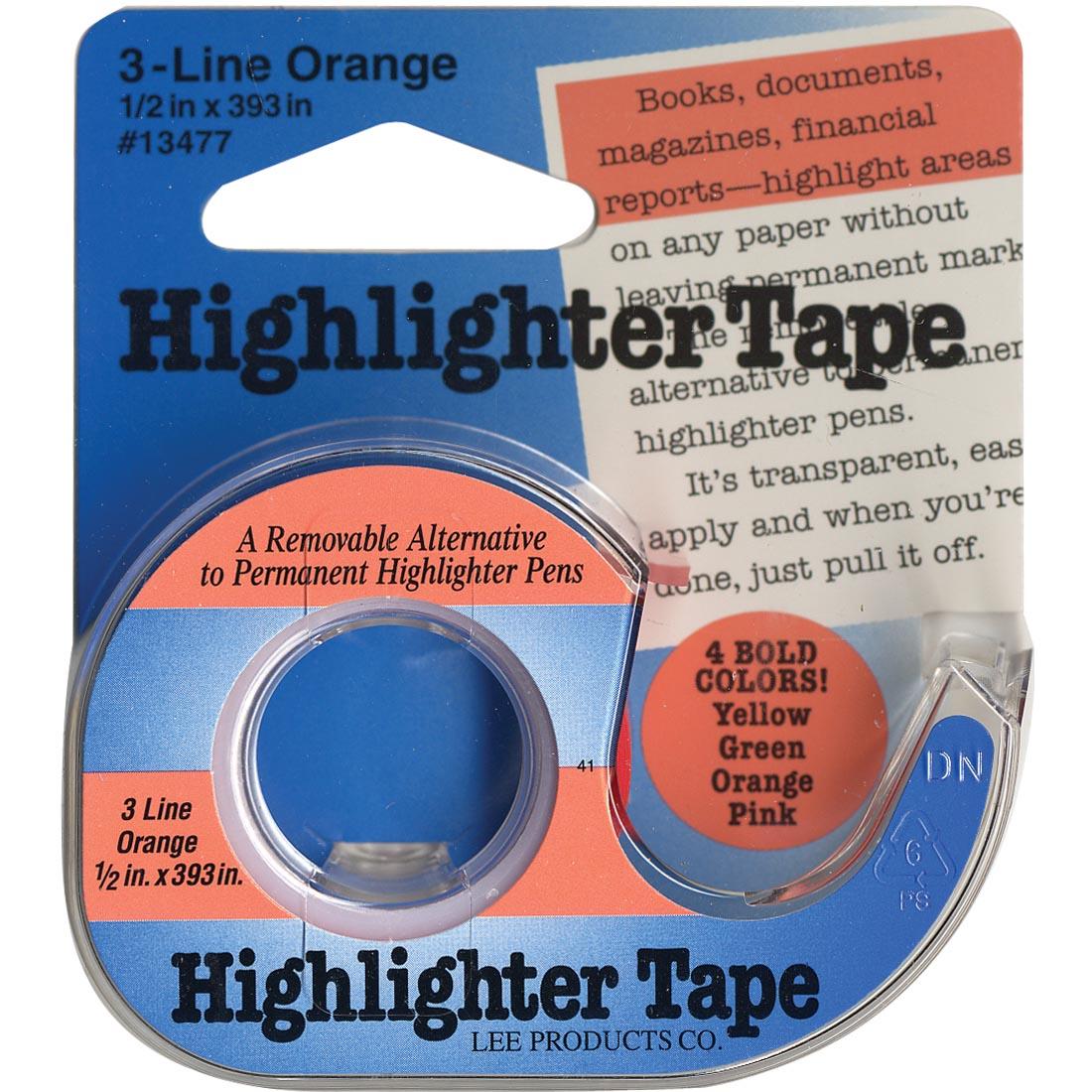 Lee Products Orange Highlighter Tape