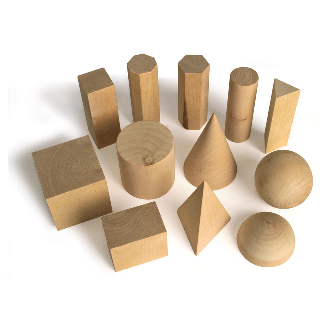 wooden geometric shapes