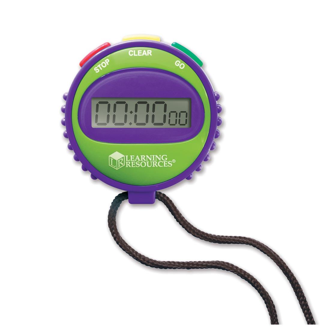 digital stopwatch with stop, clear and go buttons