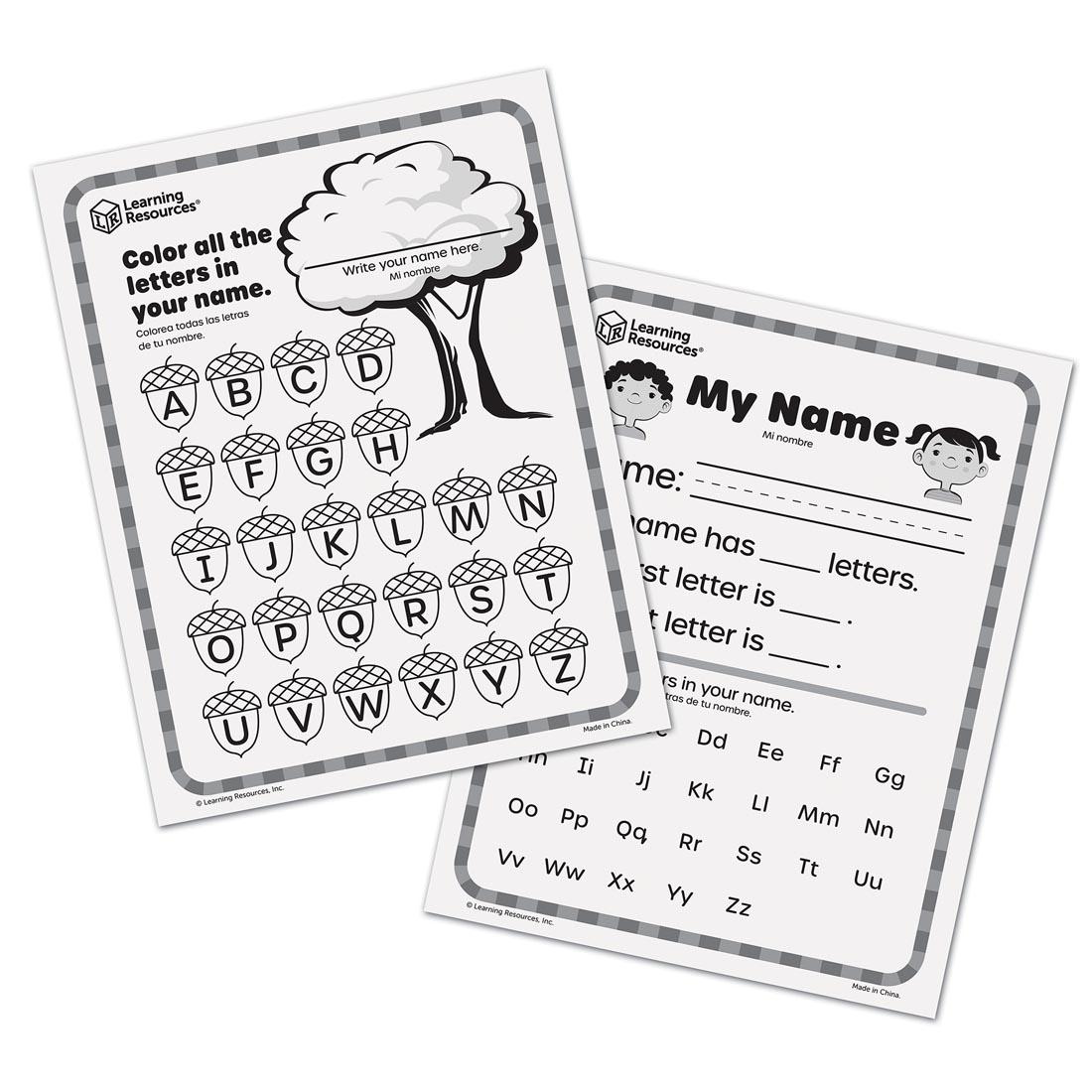 worksheets from the Skill Builders! Preschool Letters Activity Set