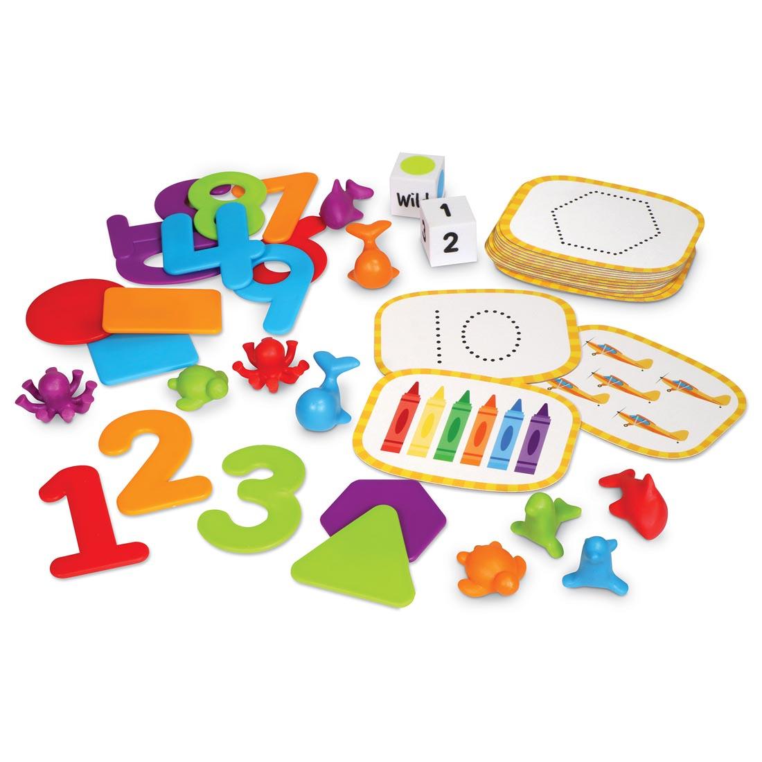 contents of the Skill Builders! Preschool Numbers Activity Set