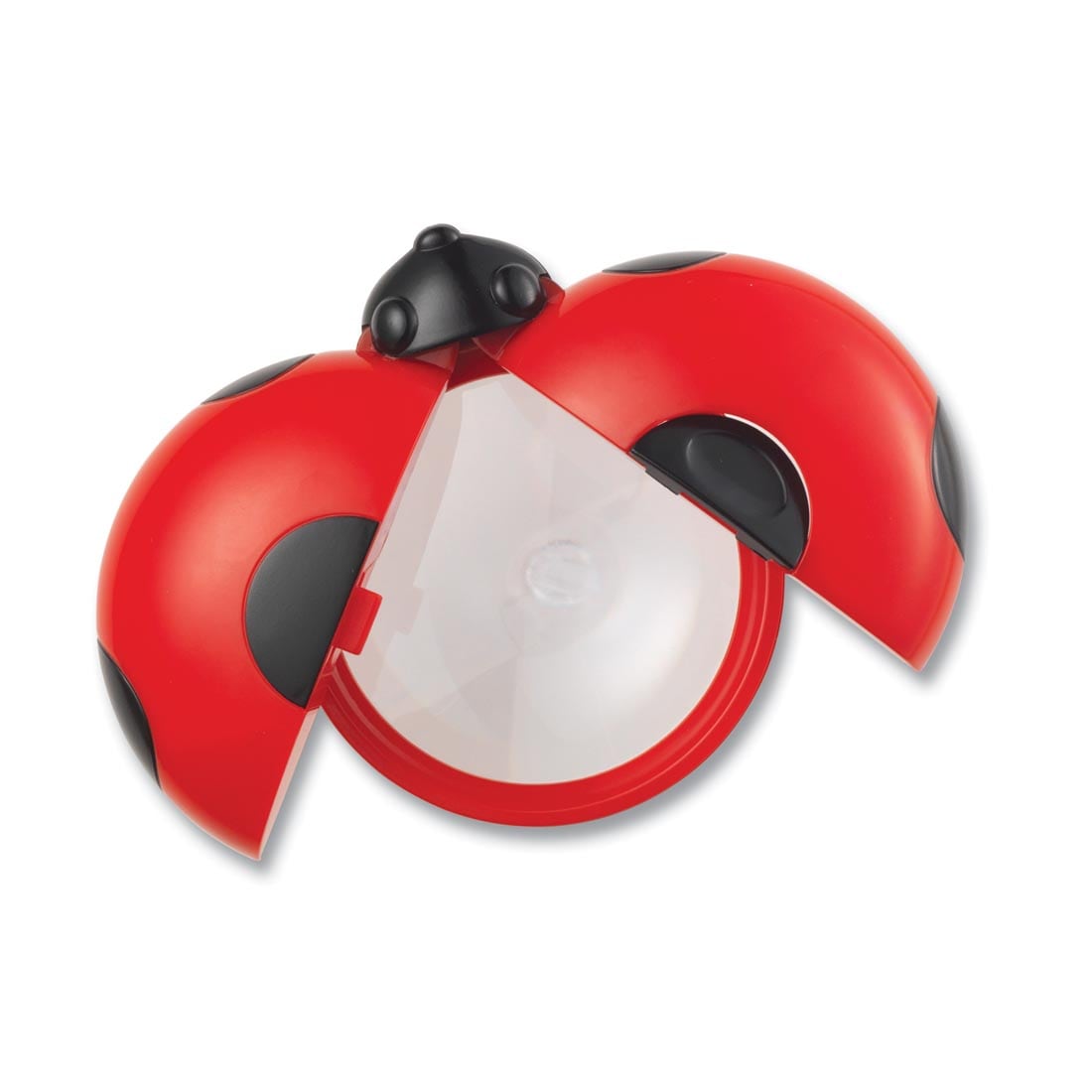 plastic ladybug with a magnifier for bug viewing