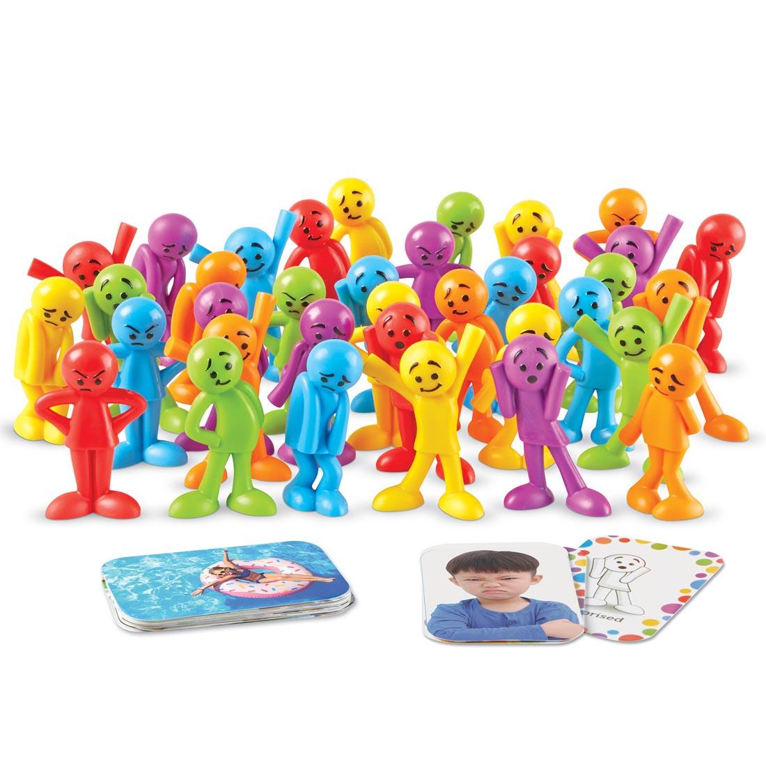 figures and cards from the All About Me Feelings Activity Set By Learning Resources
