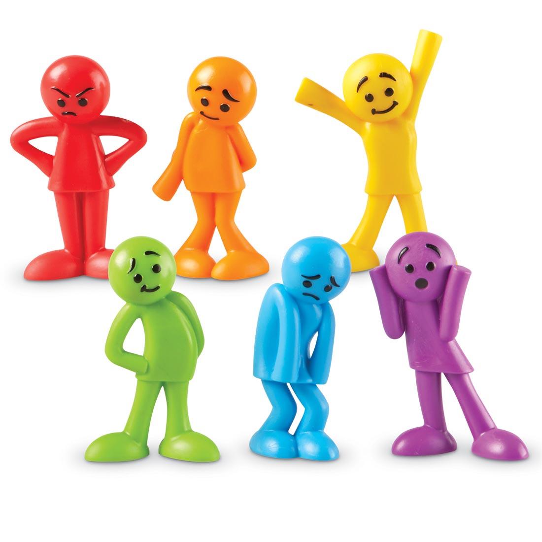 six different figures from the All About Me Feelings Activity Set By Learning Resources