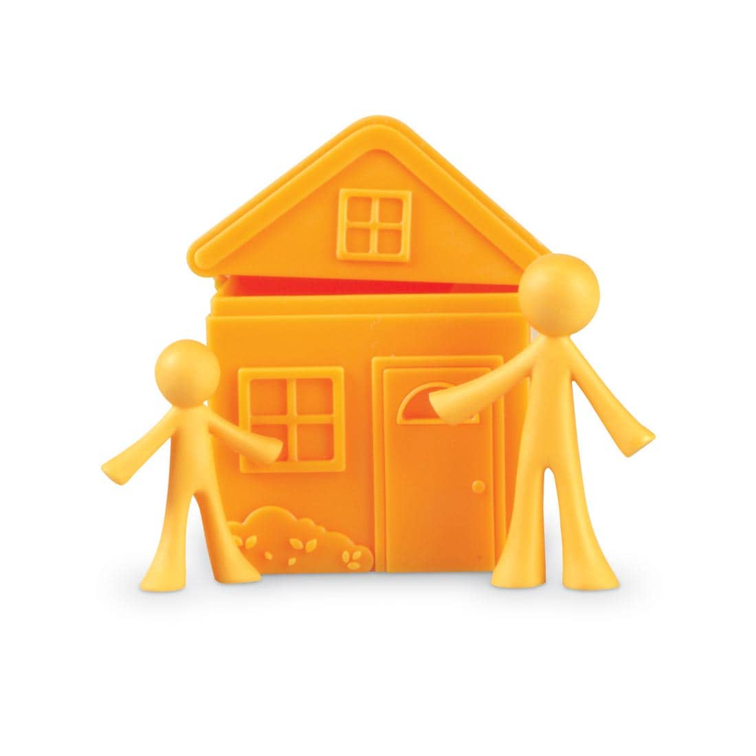 yellow plastic house with two yellow people