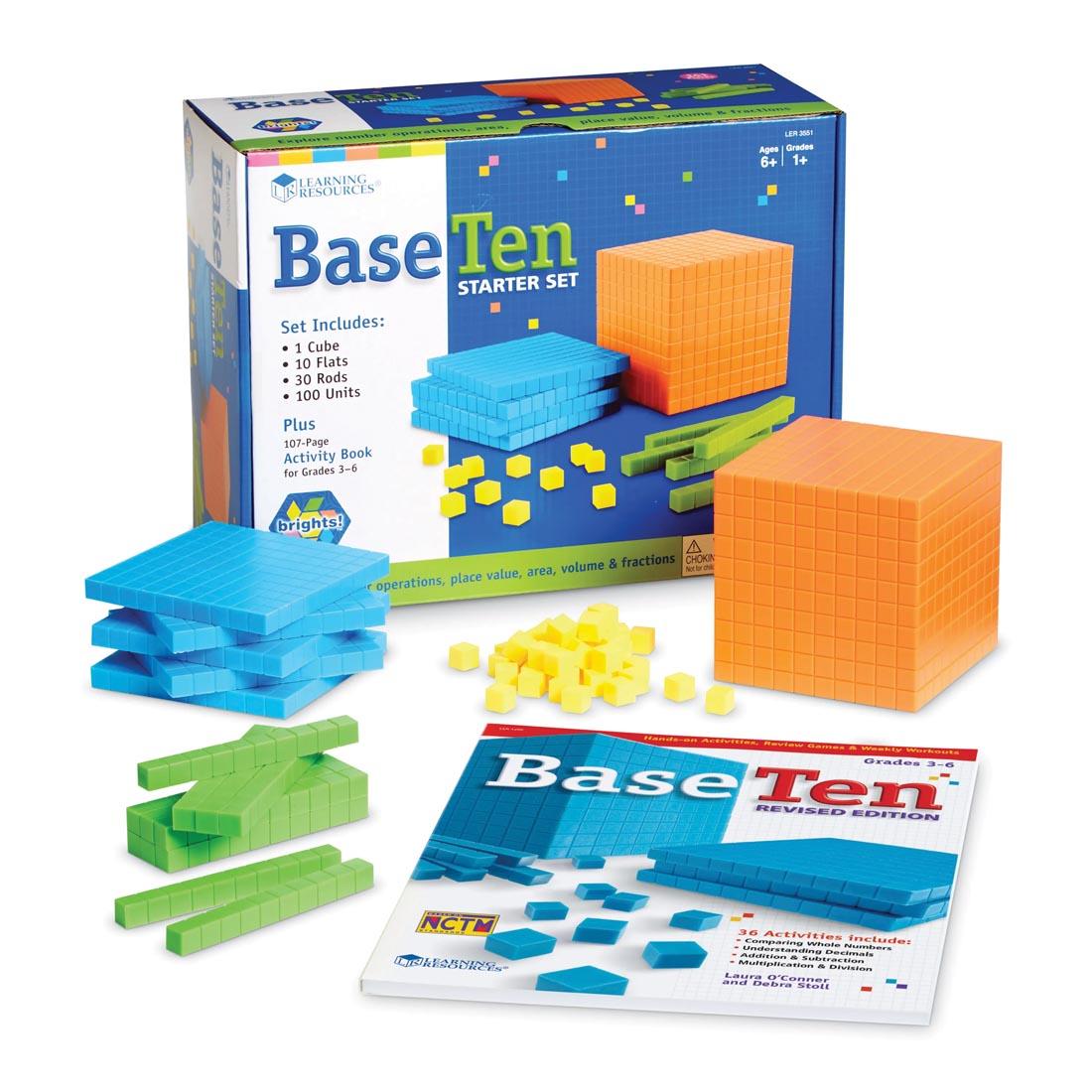 components and package for Base Ten Starter Set By Learning Resources
