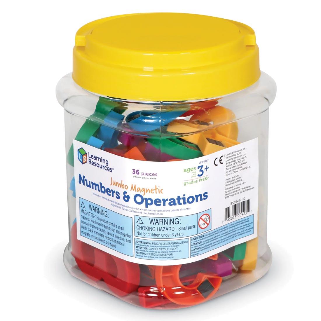 Tub of Jumbo magnetic numbers and operations