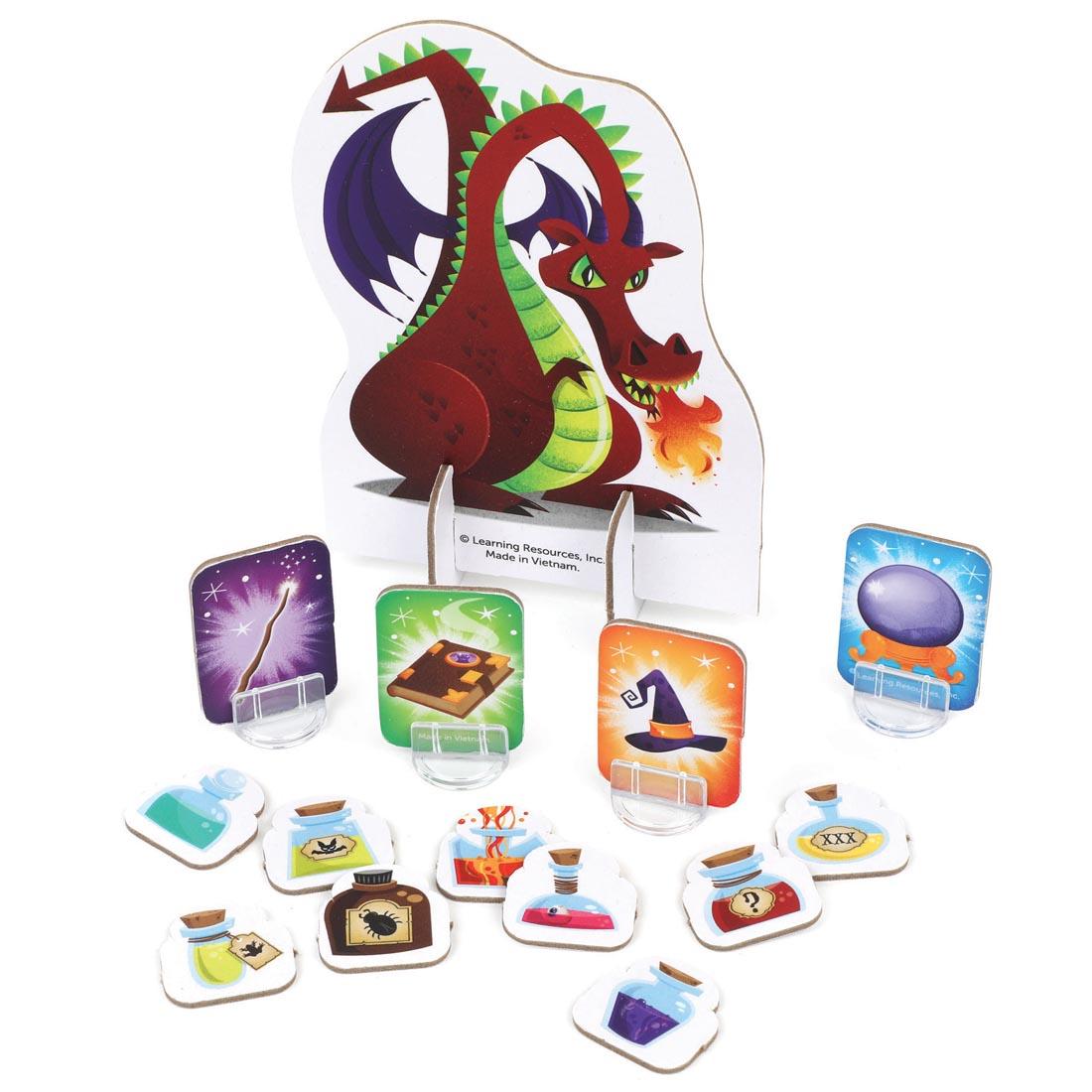 pieces from the Wizards of Mathland Game By Learning Resources
