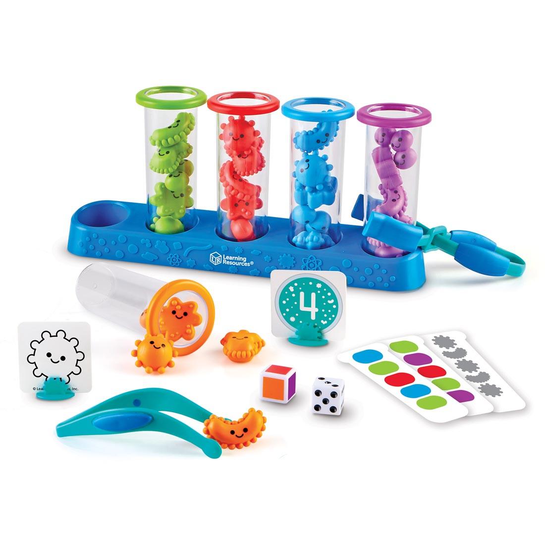 contents of the Silly Science! Fine Motor Sorting Set By Learning Resources