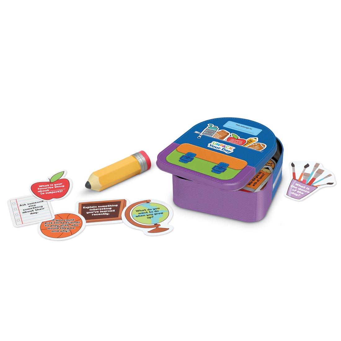 components of the Unpack Your Day Conversation Kit By Learning Resources