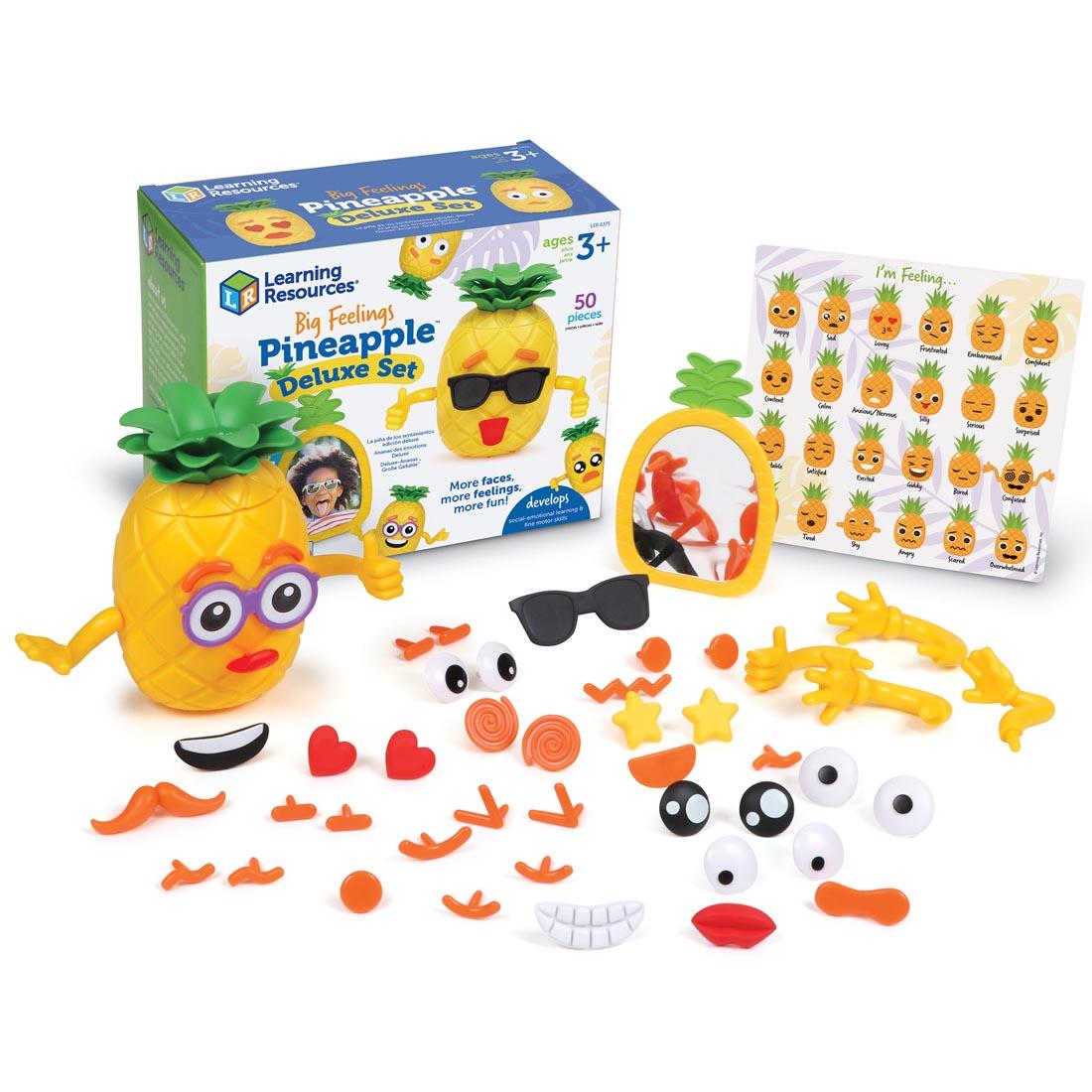 Big Feelings Pineapple Deluxe Set, with contents shown outside of packaging
