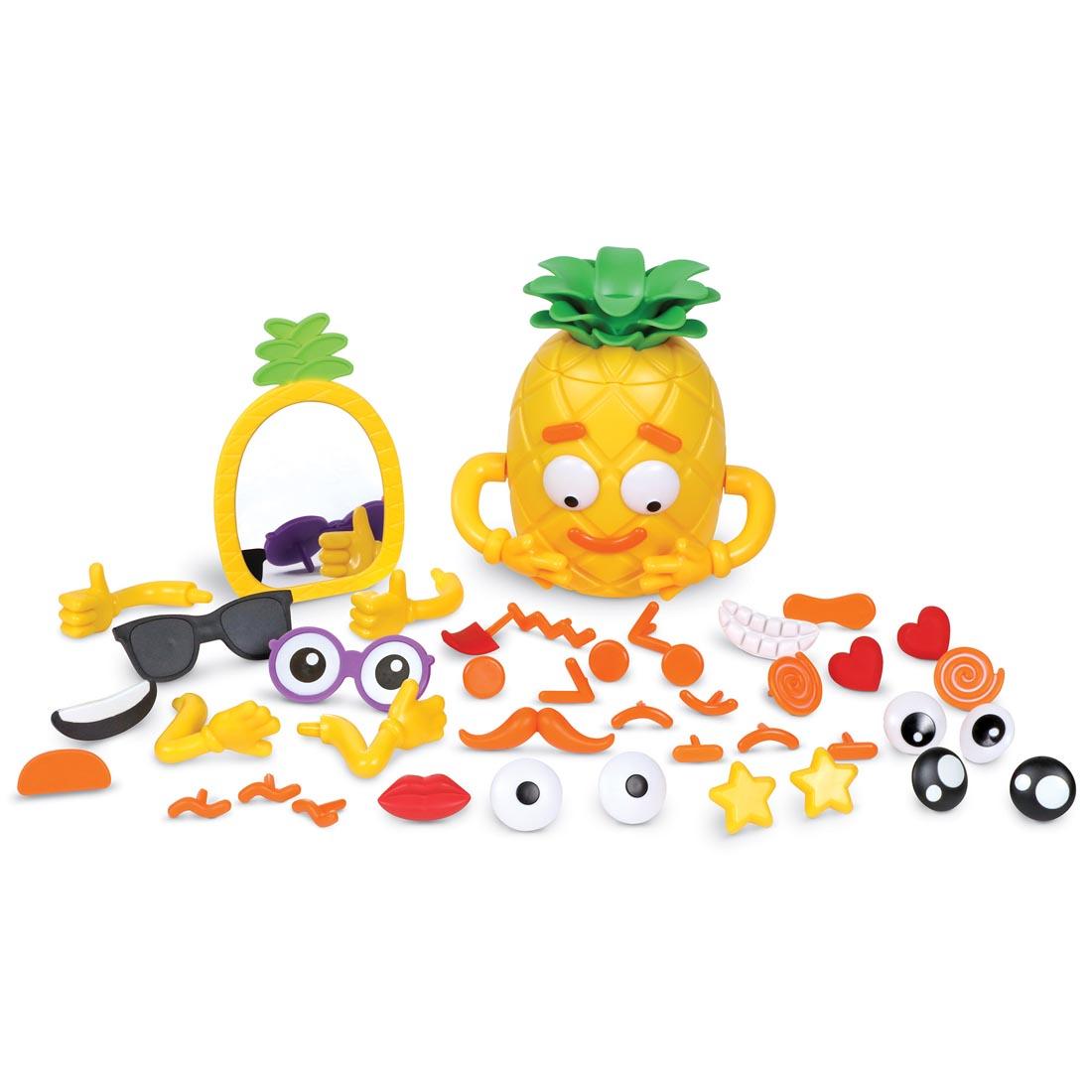 Big Feelings Pineapple figure, mirror and face accessories
