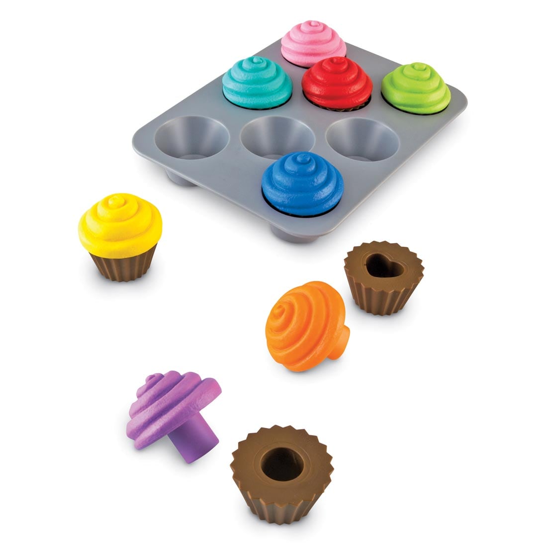 Shape Sorting Cupcakes that have a shape in the icing portion that matches the cake bottom