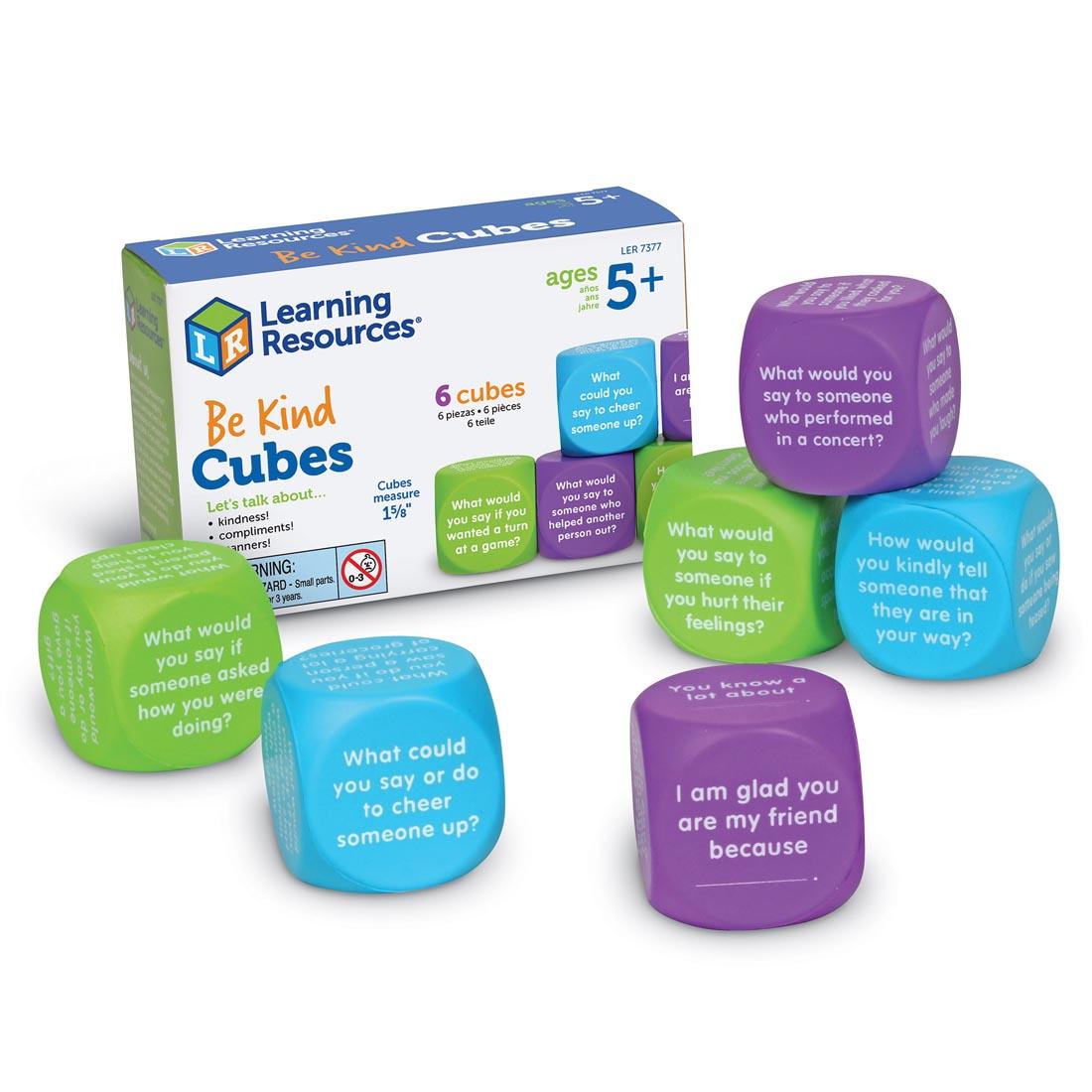 Be Kind Cubes By Learning Resources shown outside of packaging