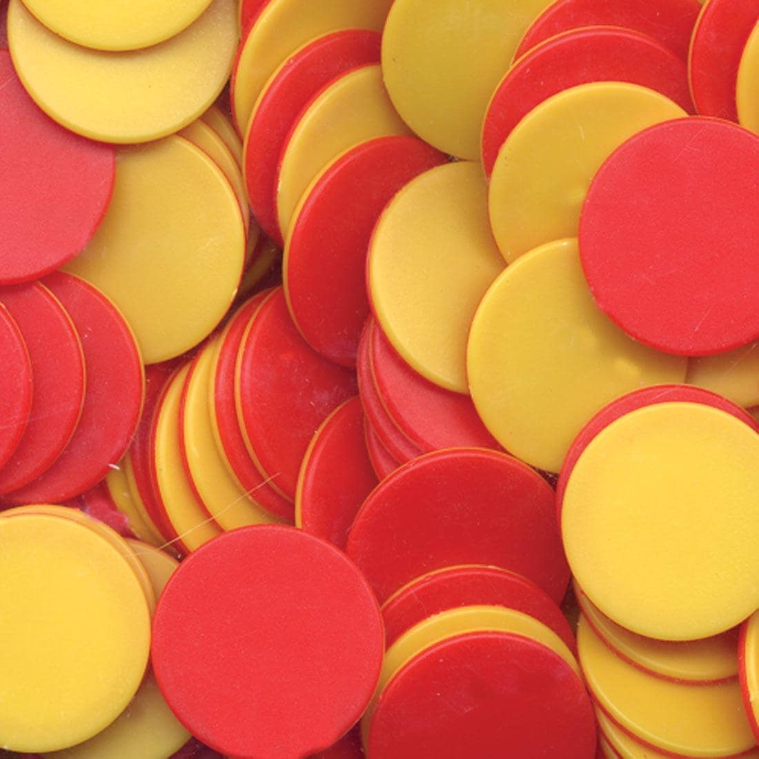 Yellow and Red Plastic Counters