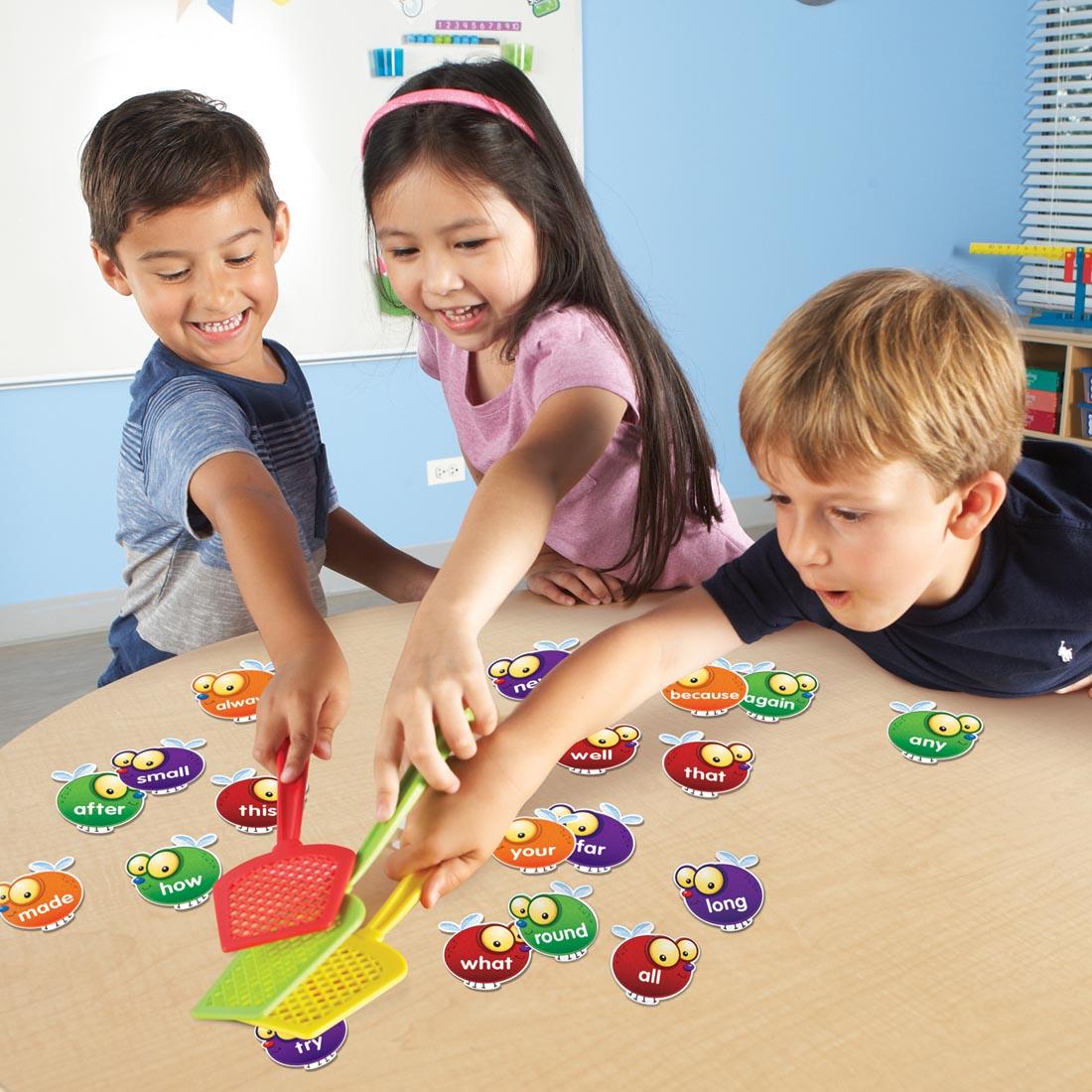 three kids playing Sight Words Swat! Sight Words Game