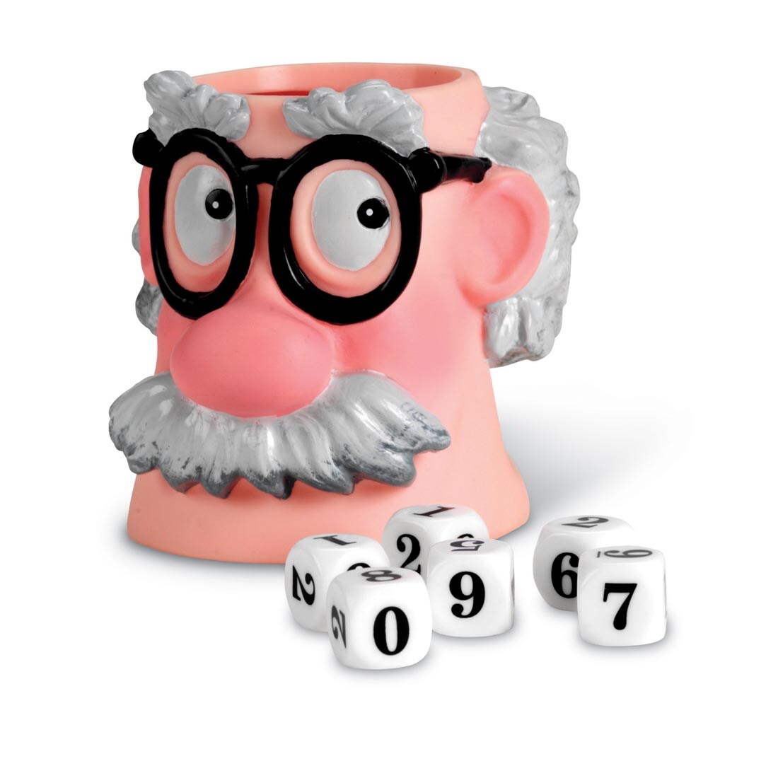 Head Full of Numbers shaker cup with dice