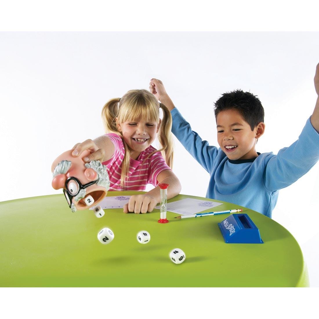 two kids playing Head Full of Numbers Math Game