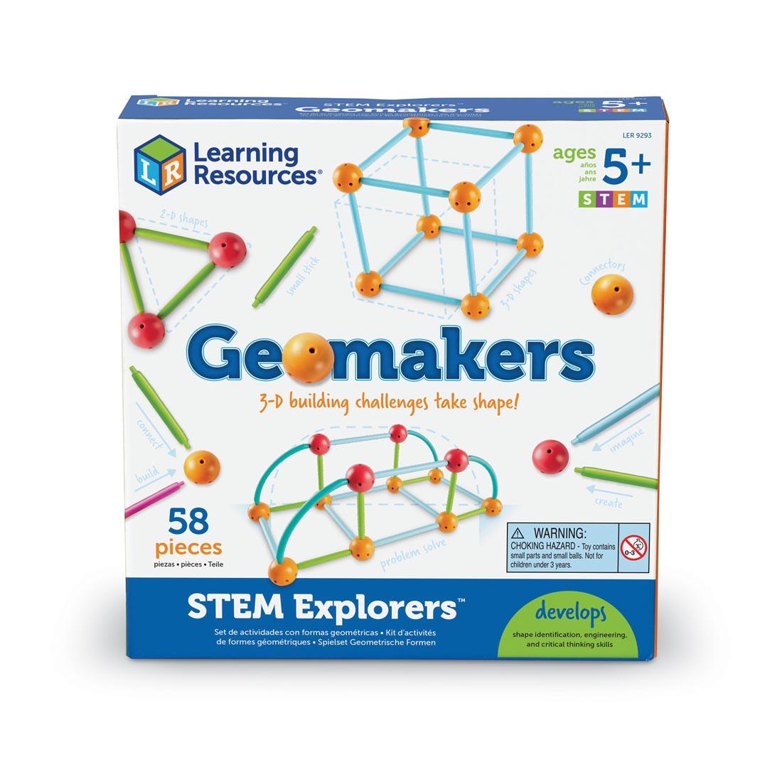 sticks and balls connect to make up this set of STEM Explorers Geomakers