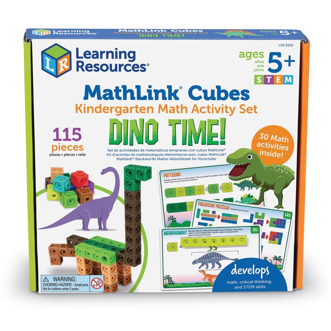 MathLink Cubes Kindergarten Math Activity Set: Dino Time! By Learning Resources