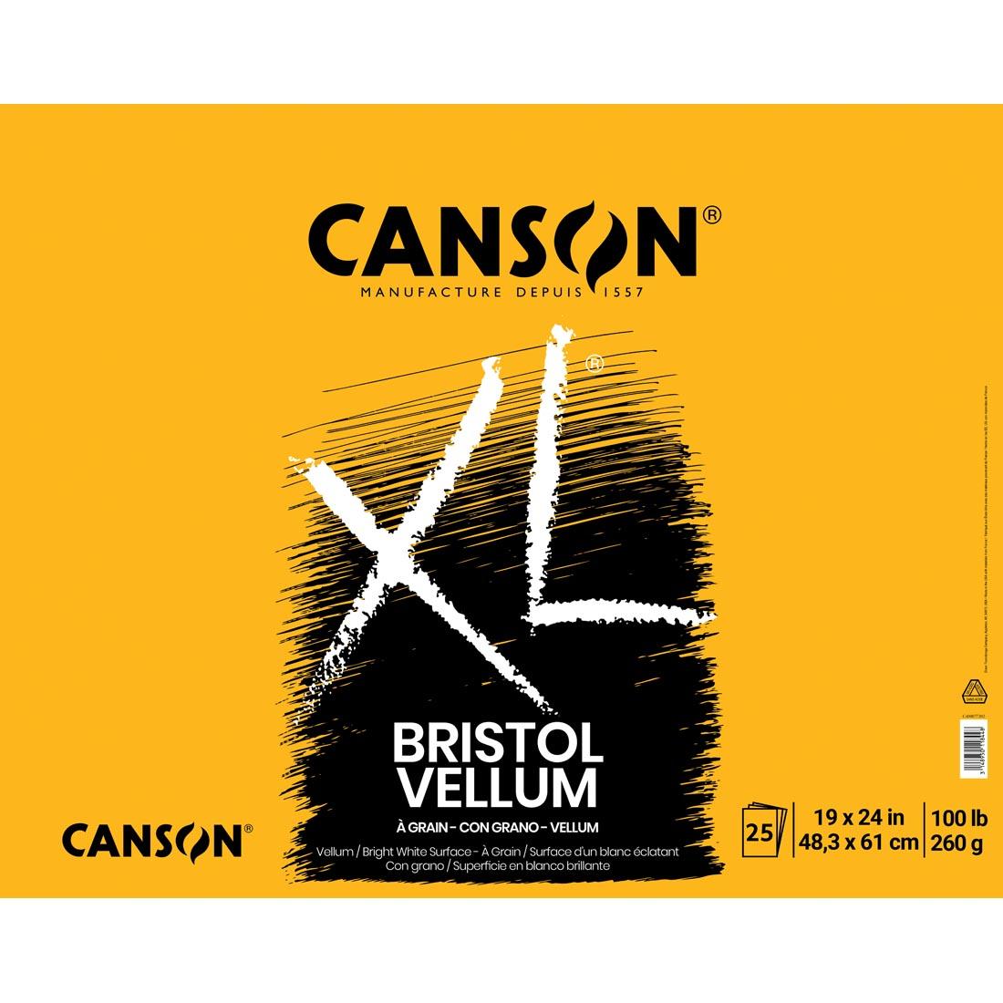 Canson XL Series Vellum Bristol Pad 19X24"