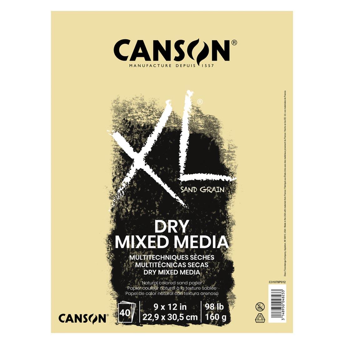 Canson XL Series Sand Grain Dry Mixed Media Pad 9x12"