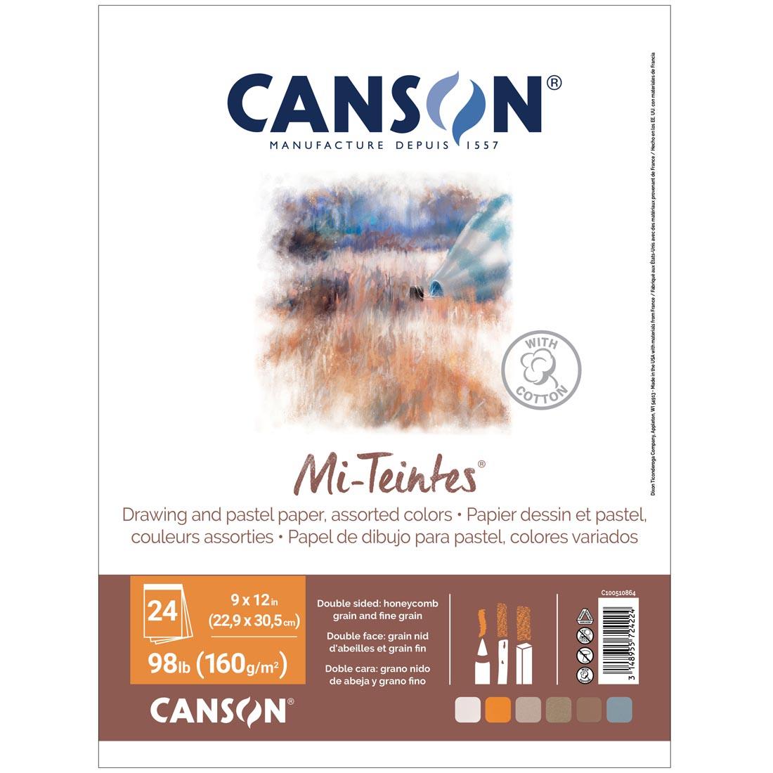 Canson Mi-Teintes Pastel Paper Pad Assorted Colors
