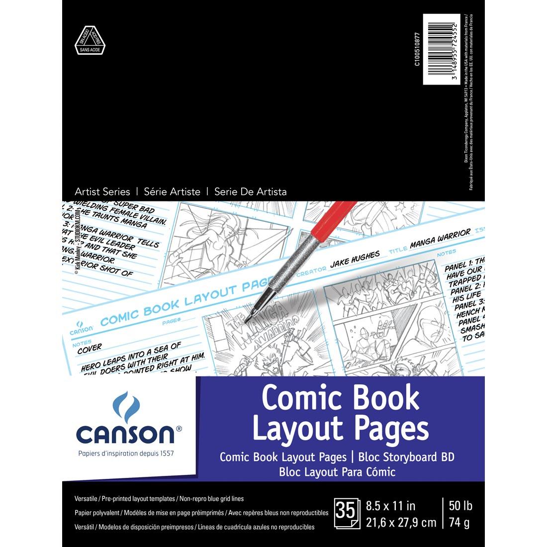 Cover of Canson Comic Book Layout Pages