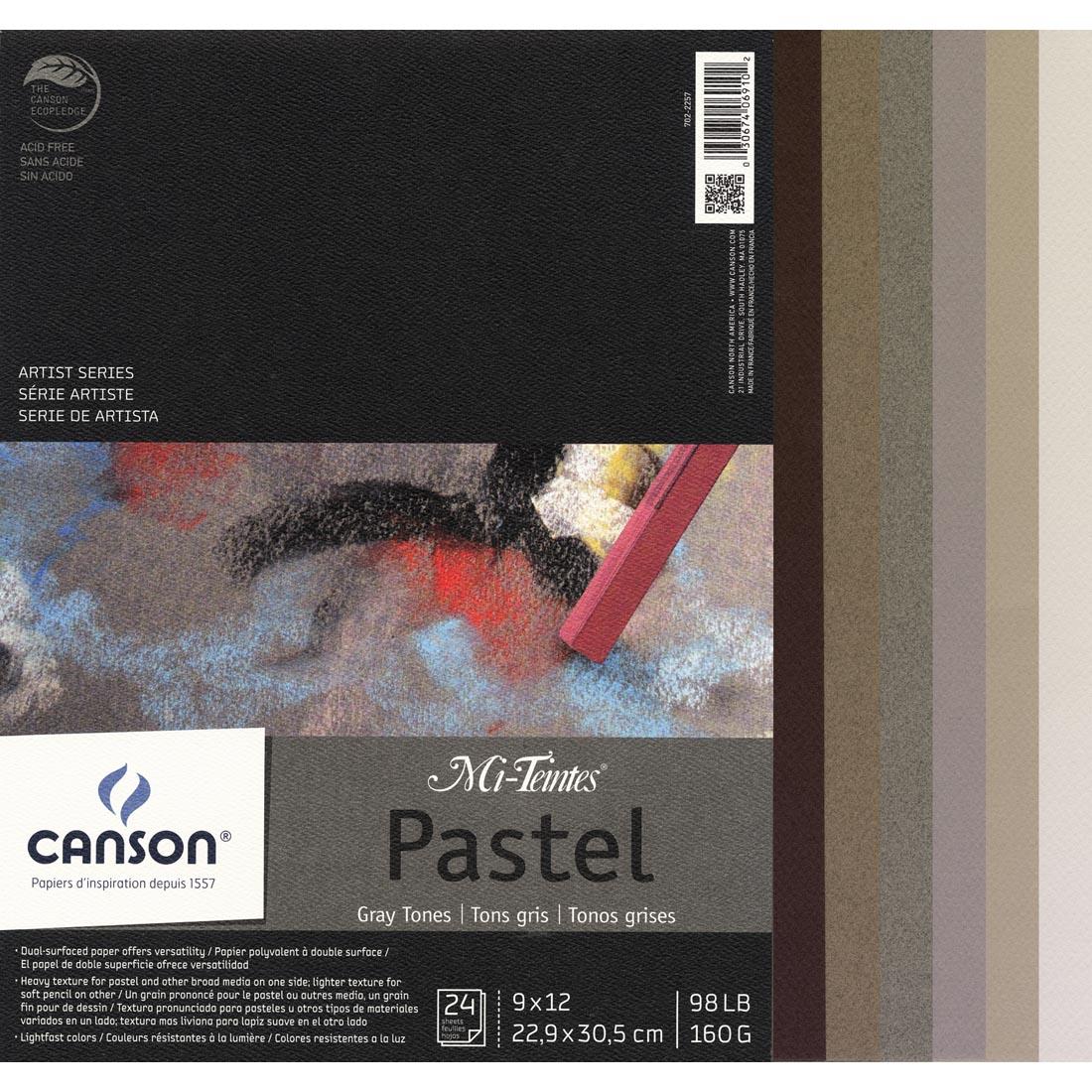 Canson Mi-Teintes Pastel Paper Pad Gray Tones