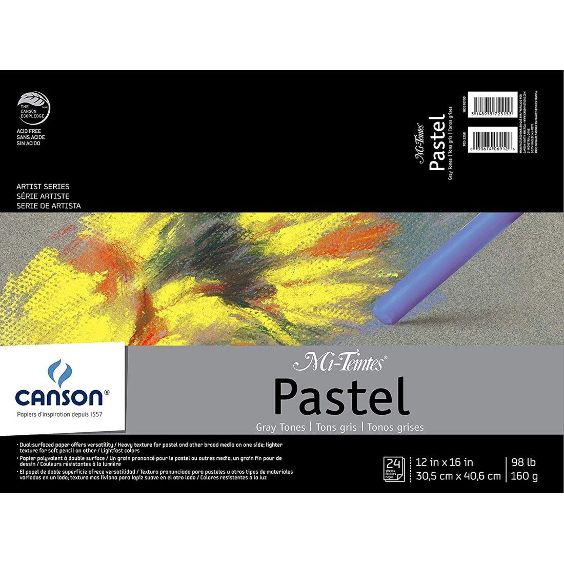 Canson Mi-Teintes Pastel Paper Pad Gray Tones