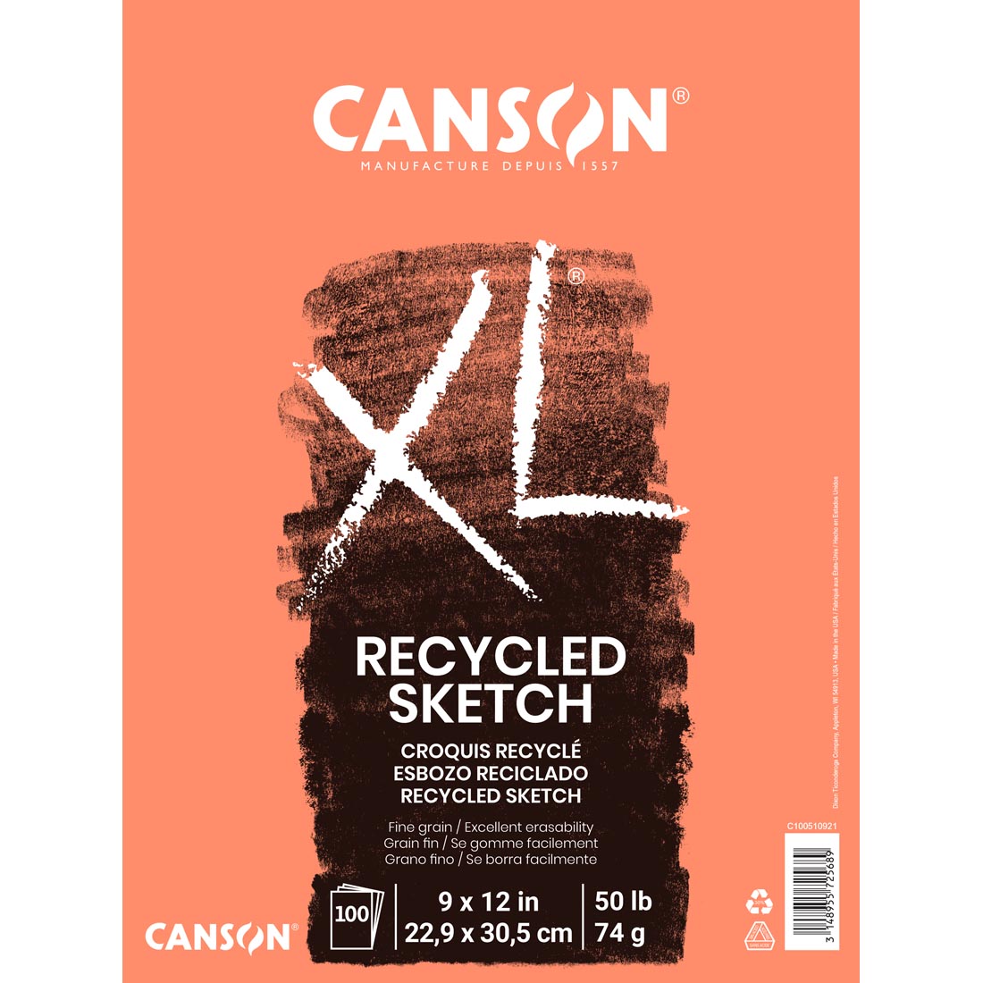 Canson XL Series Top-Bound Recycled Sketch Book