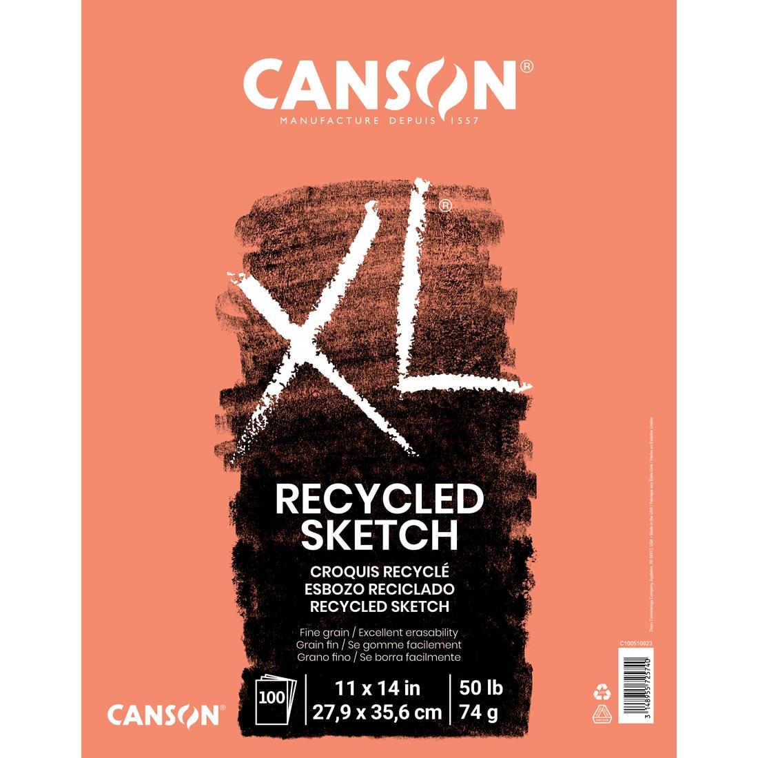 Canson XL Series Recycled Sketch Book 11x14"