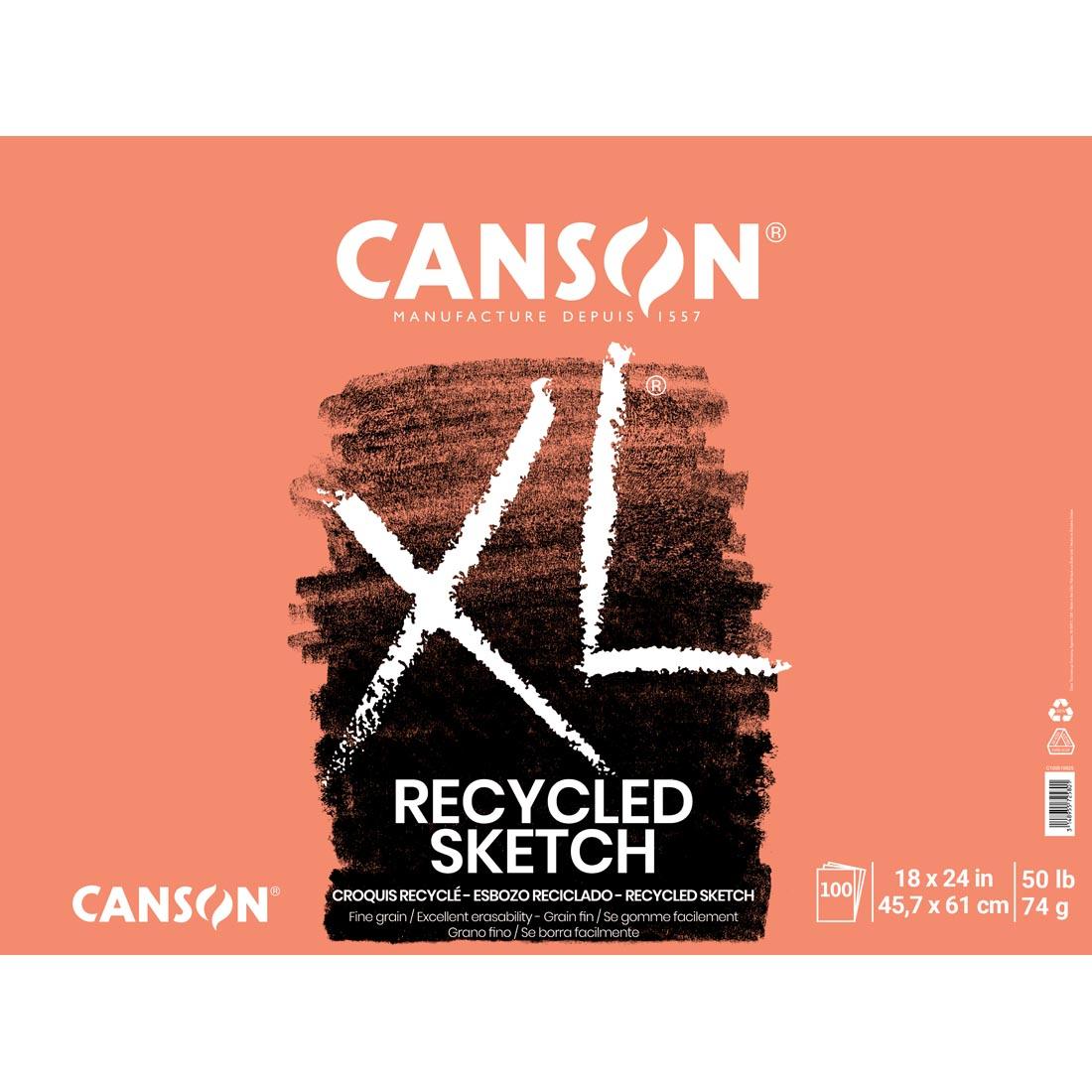 Canson XL Series Recycled Sketch Book 18x24"