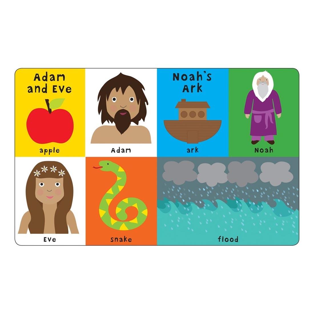 sample pages from First Bible Words Board Book