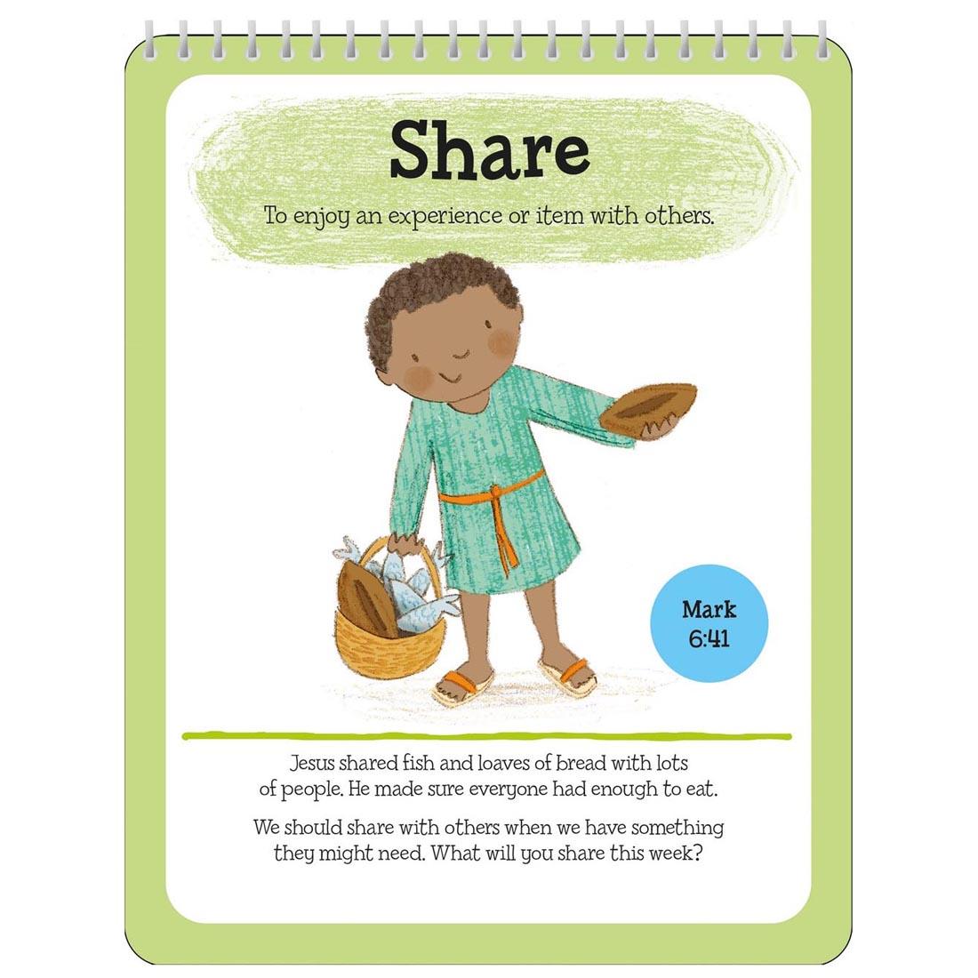 a page from A Bible Word A Week Flip Chart Book