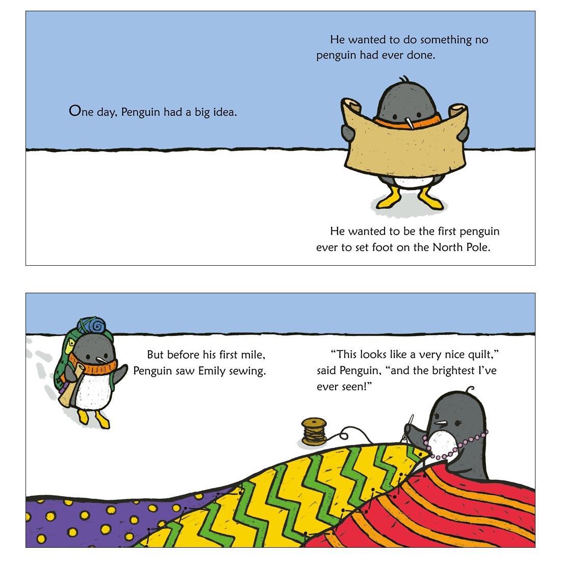 sample pages from Penguin's Big Adventure Board Book