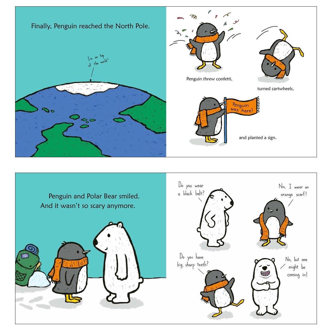 sample pages from Penguin's Big Adventure Board Book