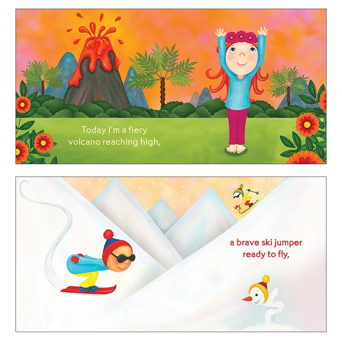 sample pages from Good Morning Yoga Board Book