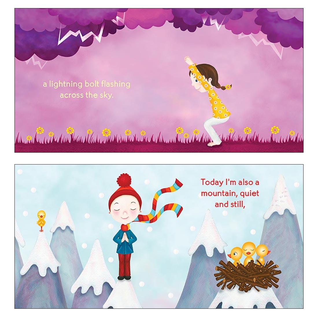 sample pages from Good Morning Yoga Board Book